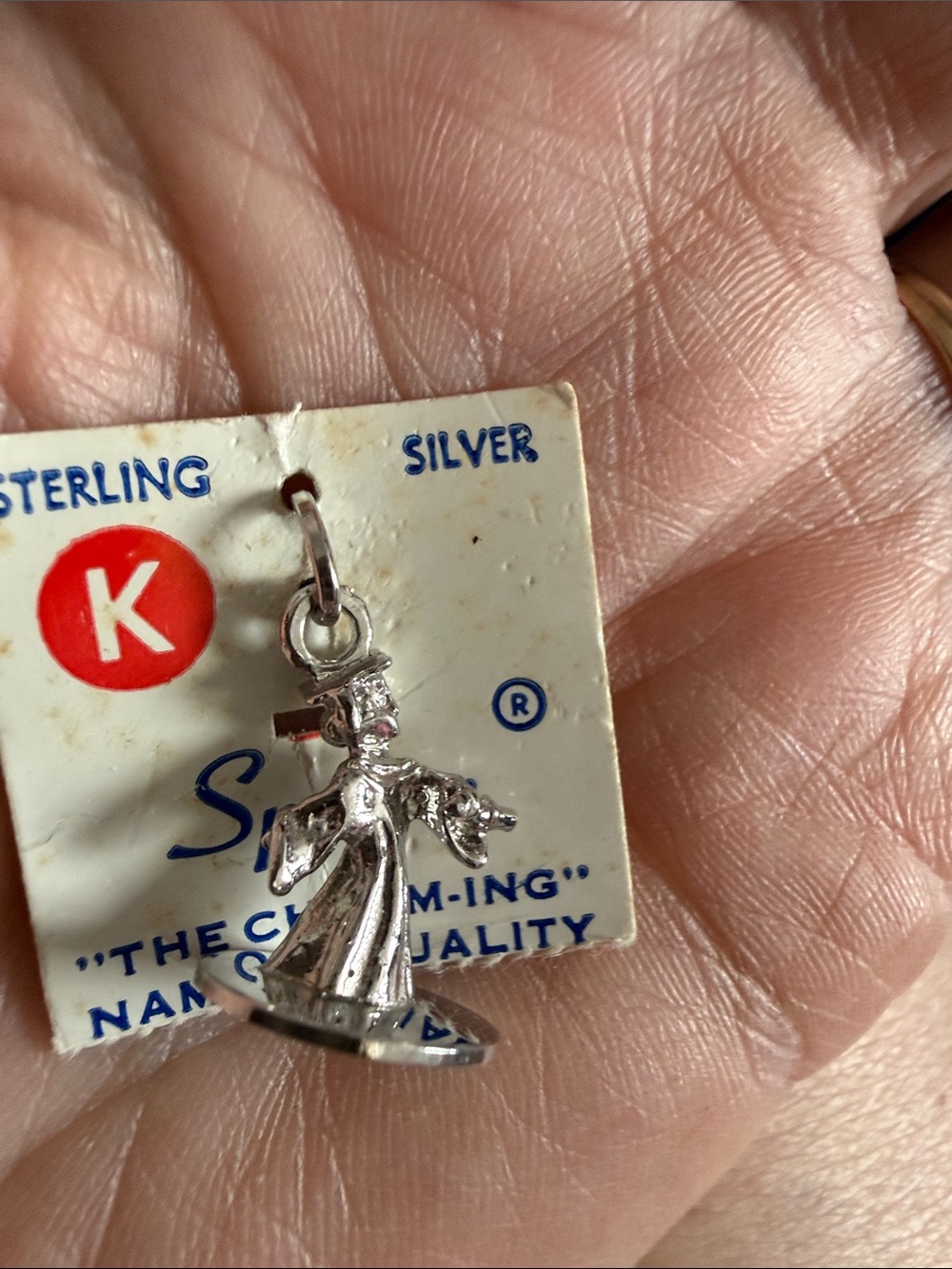 NWT Spencer Sterling Silver Graduate Charm Pendant signed on bottom 3/4”